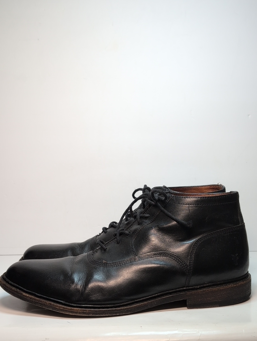 Frye Black Leather Chukka Lace-Up ankle Boots mens size 13